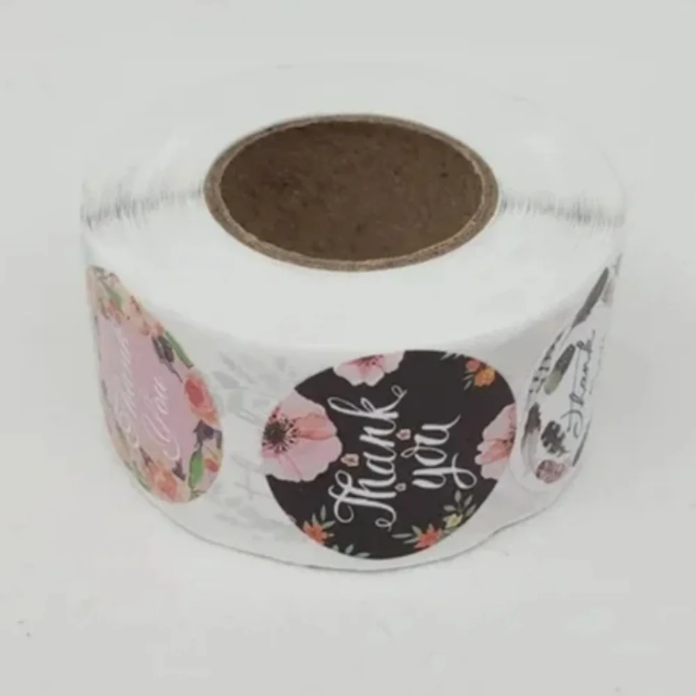 500 Pieces Roll Thank You Sealing Sticker